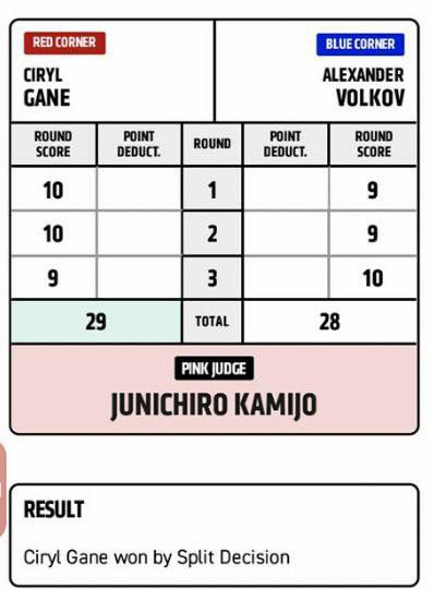 Судейские записки после боя Волков - Ганн: россиянин потерпел поражение