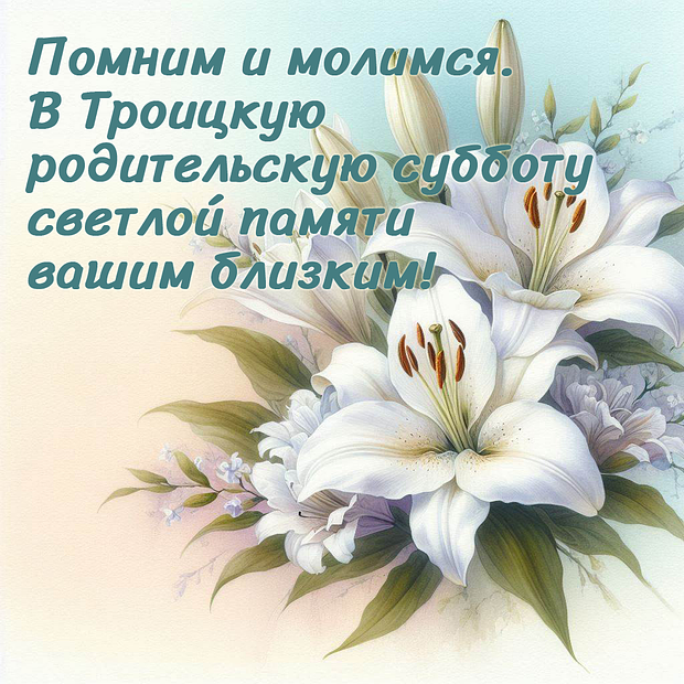 В Троицкой родительской субботе 2025 года: 25 трогательных открыток с молитвами в память о близких