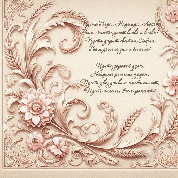 Праздничные открытки ко Дню Веры, Надежды и Любви: более 40 вариантов поздравлений