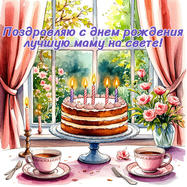 Открытки маме на день рождения: 70+ картинок и поздравлений