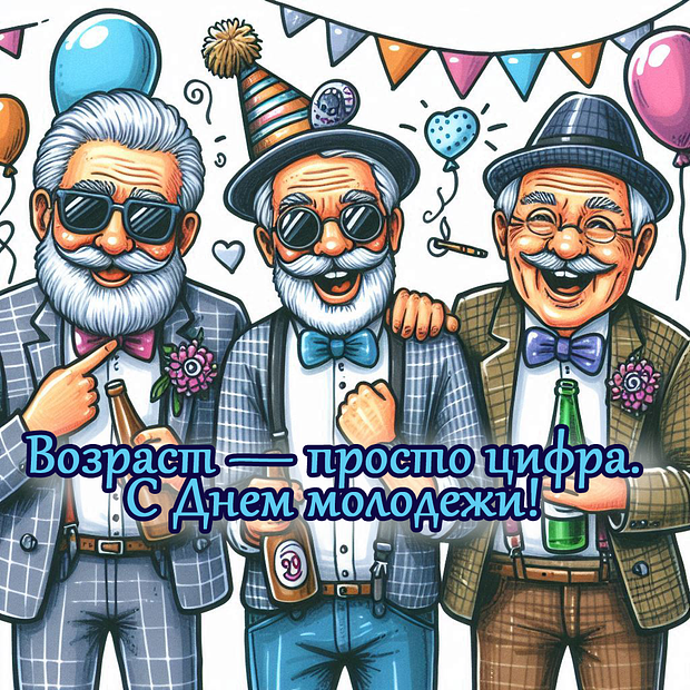 Открытки ко Дню молодежи 2025: более 40 красочных поздравлений