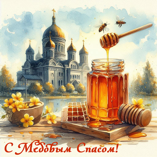 Отворение с Медовым Спасом: более 20 открыток и поздравлений