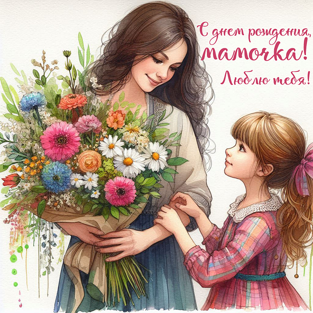 Открытки маме на день рождения: 70+ картинок и поздравлений