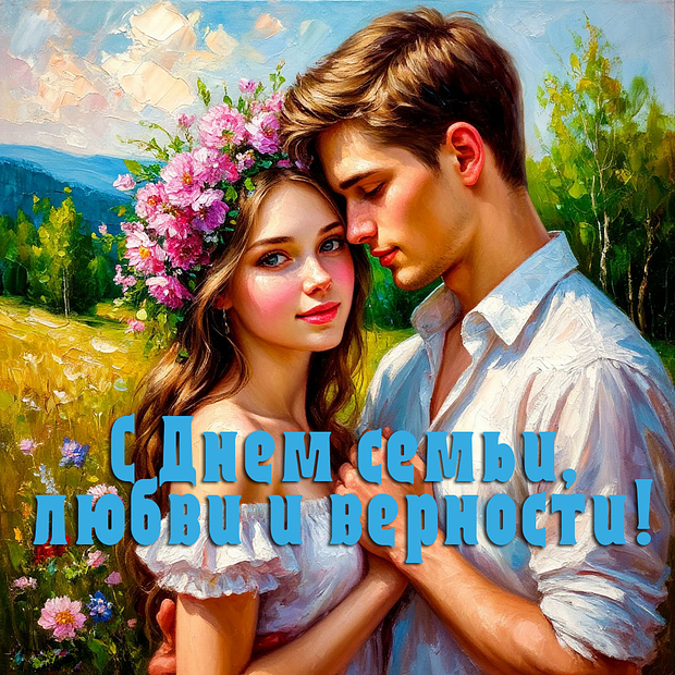 От открыток на День семьи, любви и верности до поздравлений: 70+ уникальных карточек