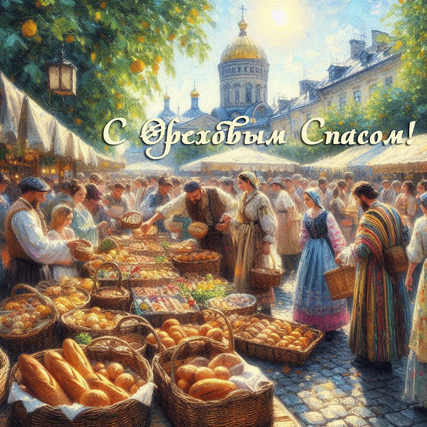Открытки с Ореховым Спасом: 30+ картинок и поздравлений