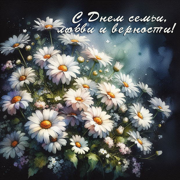 От открыток на День семьи, любви и верности до поздравлений: 70+ уникальных карточек