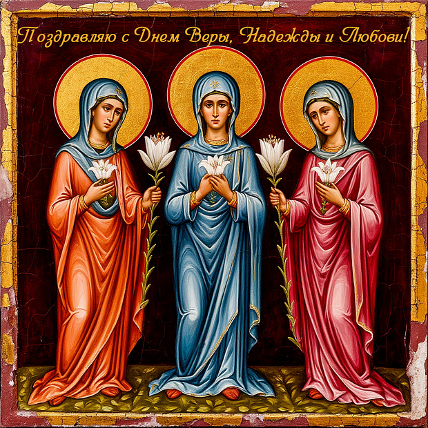Праздничные открытки ко Дню Веры, Надежды и Любви: более 40 вариантов поздравлений