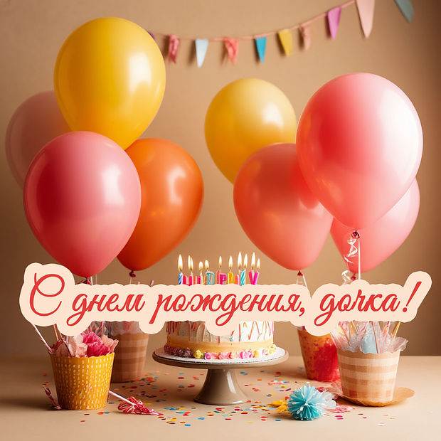 60+ открыток и поздравлений с днем рождения дочери: скачайте бесплатно в хорошем качестве