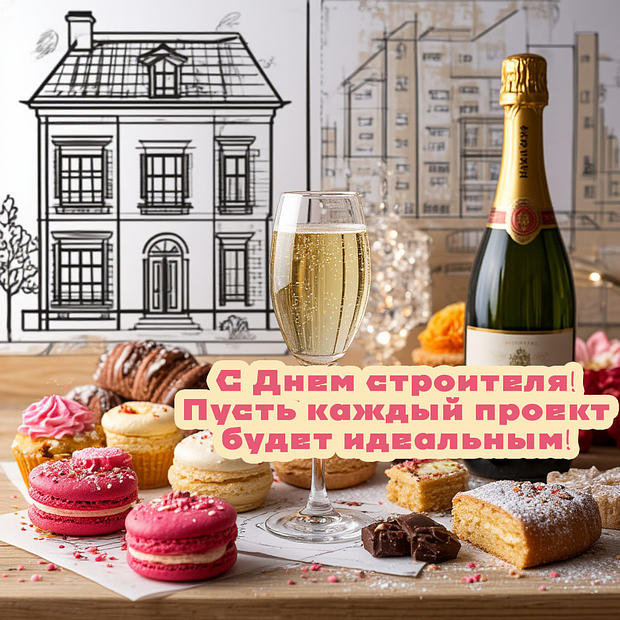 От открыток с Днем строителя: 50+ картинок и поздравлений