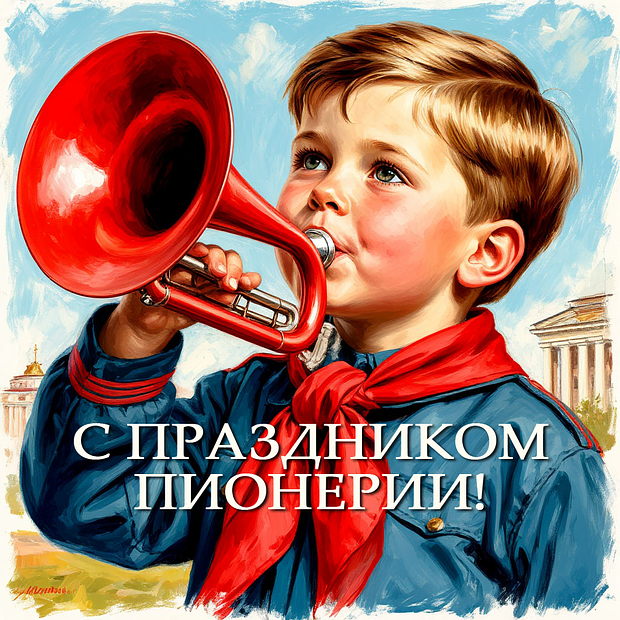 День пионерии: яркие советские открытки и искренние поздравления