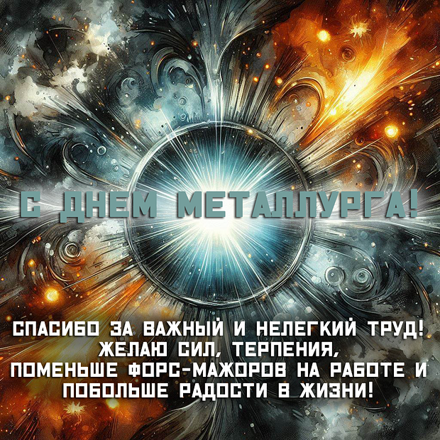 Празднование Дня металлурга: яркие открытки и поздравления для коллег