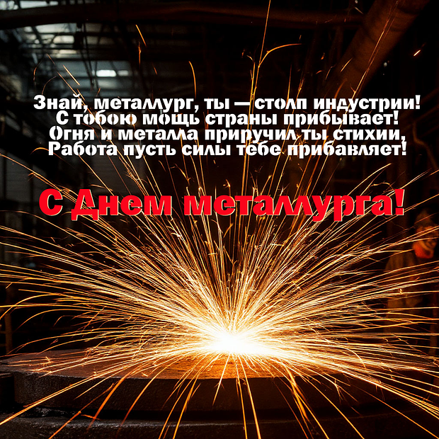 Празднование Дня металлурга: яркие открытки и поздравления для коллег