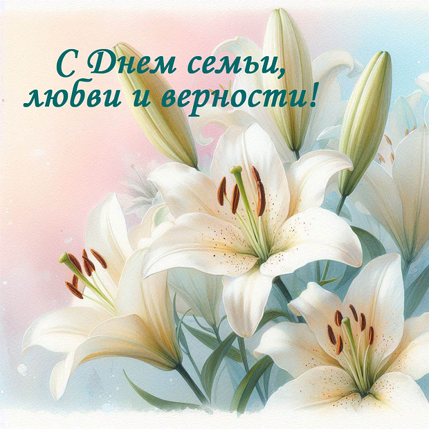 От открыток на День семьи, любви и верности до поздравлений: 70+ уникальных карточек