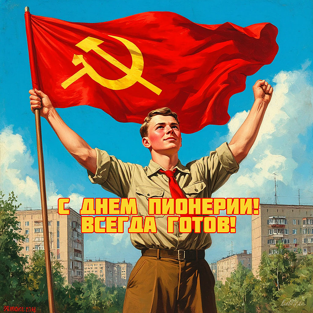 День пионерии: яркие советские открытки и искренние поздравления