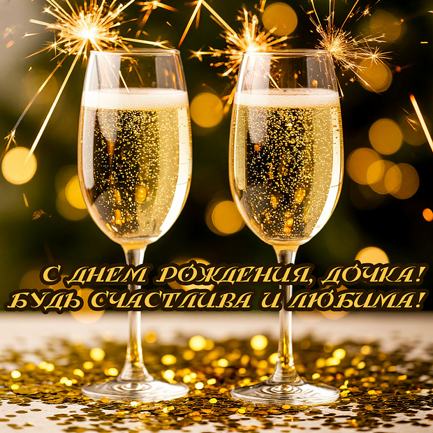 60+ открыток и поздравлений с днем рождения дочери: скачайте бесплатно в хорошем качестве