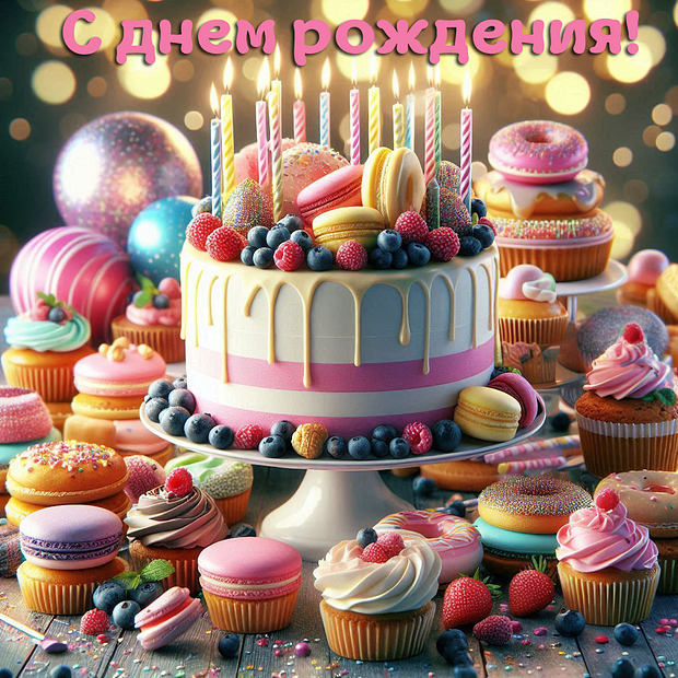 Открытки девушке на день рождения: 80+ картинок и поздравлений