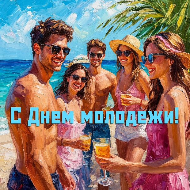 Открытки ко Дню молодежи 2025: более 40 красочных поздравлений