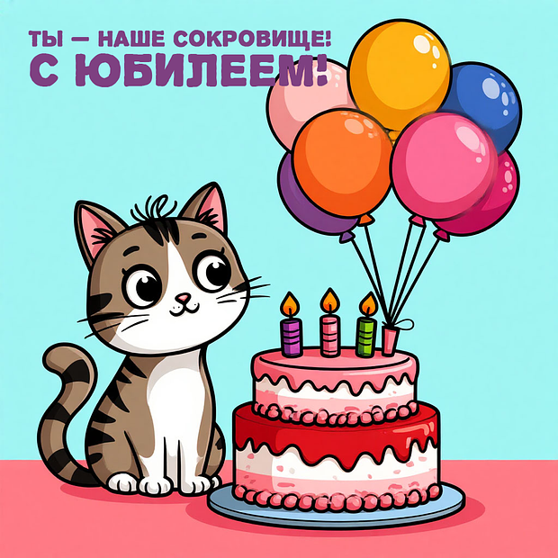 Юбилейные открытки: более 150 уникальных вариантов и поздравлений