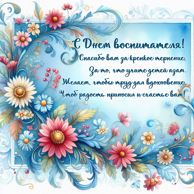 Поздравления на День воспитателя: более 40 уникальных открыток