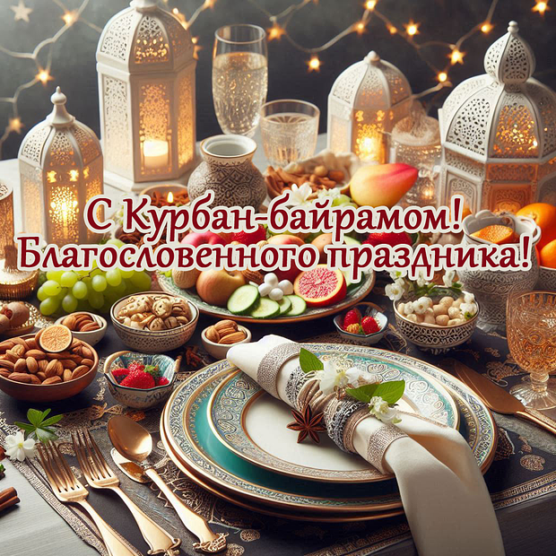 Отправка поздравлений с Курбан-байрамом: яркие открытки для праздника в 2025 году