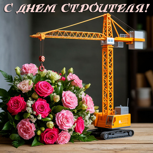 От открыток с Днем строителя: 50+ картинок и поздравлений