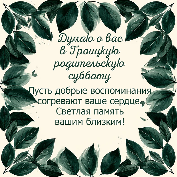 В Троицкой родительской субботе 2025 года: 25 трогательных открыток с молитвами в память о близких