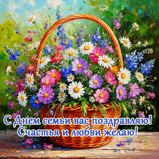 От открыток на День семьи, любви и верности до поздравлений: 70+ уникальных карточек