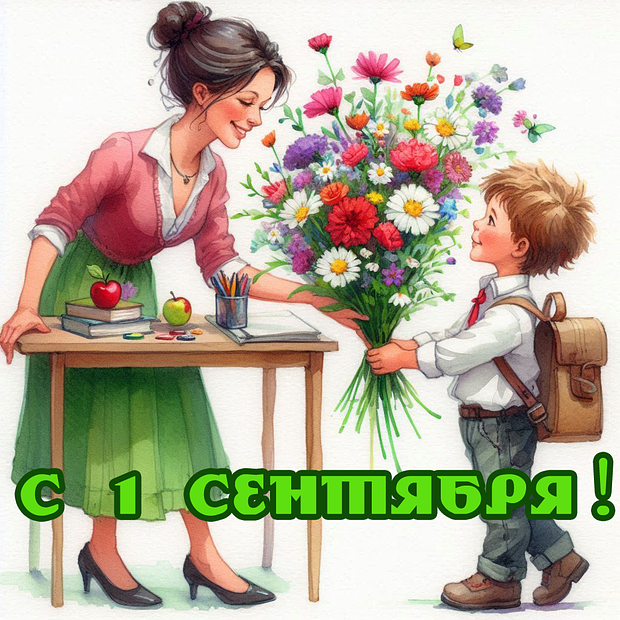 Начало учебного года 1 Сентября: 80+ открыток и поздравлений