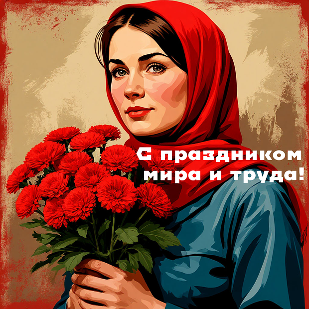 Отметить 1 Мая: 30 современных и советских открыток для поздравления с праздником весны и труда