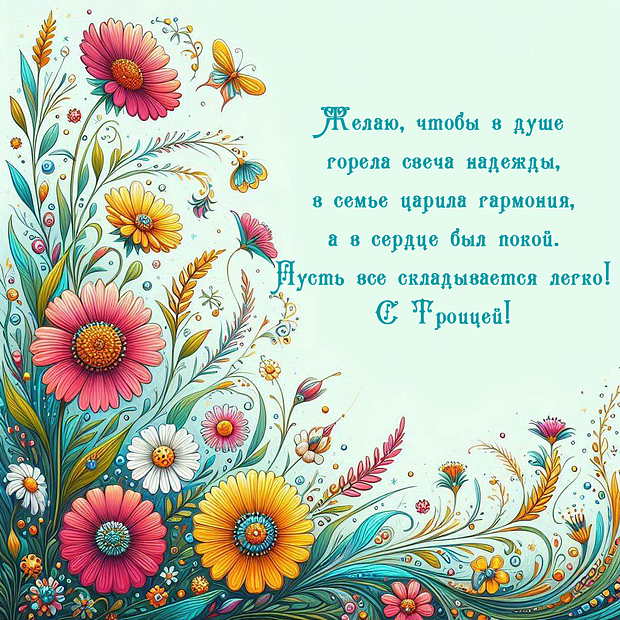 С праздником Святой Троицы! Открытки: более 40 уникальных картинок для поздравлений