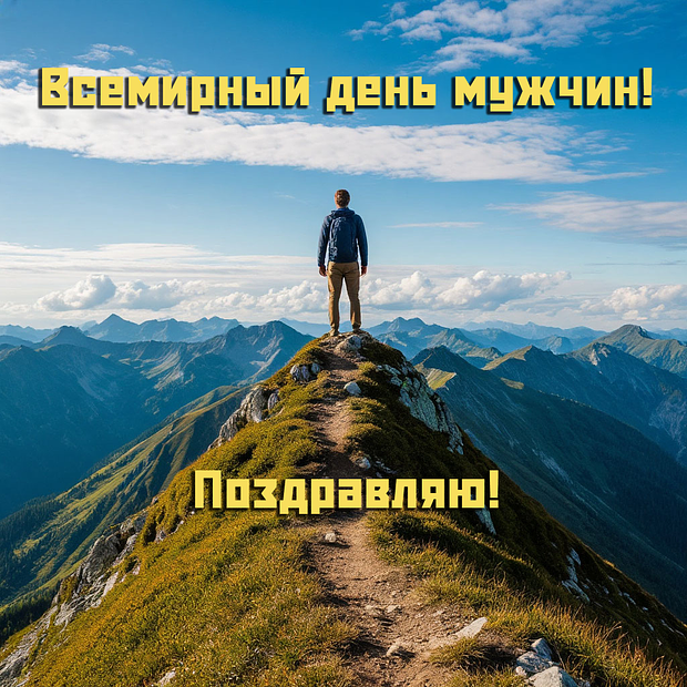 Открытки с Всемирным днем мужчин: 40+ красивых картинок и поздравлений