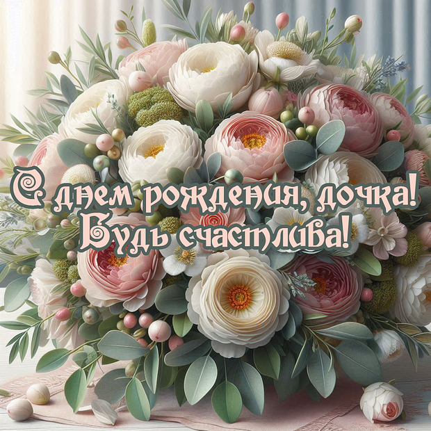 60+ открыток и поздравлений с днем рождения дочери: скачайте бесплатно в хорошем качестве