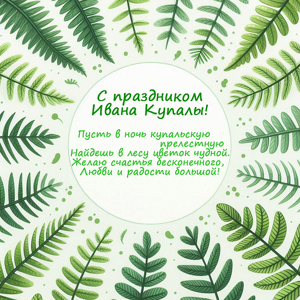 Нарядные открытки ко Дню Ивана Купалы: 40 поздравлений для близких