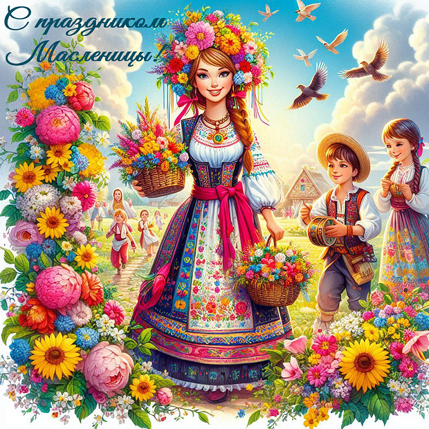 Уникальные открытки к Масленице: 15 картинок для поздравлений близких в 2026 году