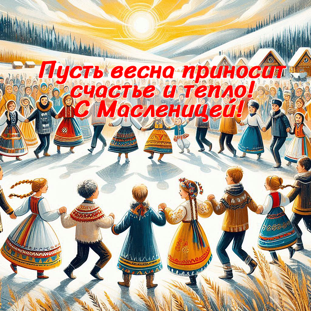 Уникальные открытки к Масленице: 15 картинок для поздравлений близких в 2026 году
