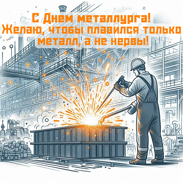 Празднование Дня металлурга: яркие открытки и поздравления для коллег