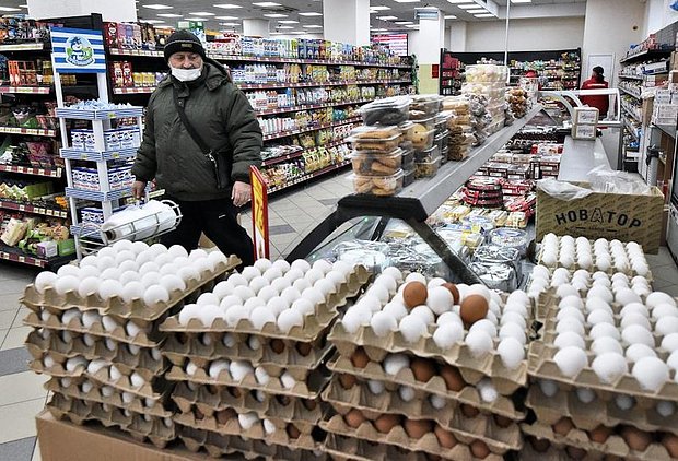 В России акцент на гибель кур-несушек из-за продовольственного кризиса