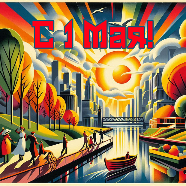 Отметить 1 Мая: 30 современных и советских открыток для поздравления с праздником весны и труда