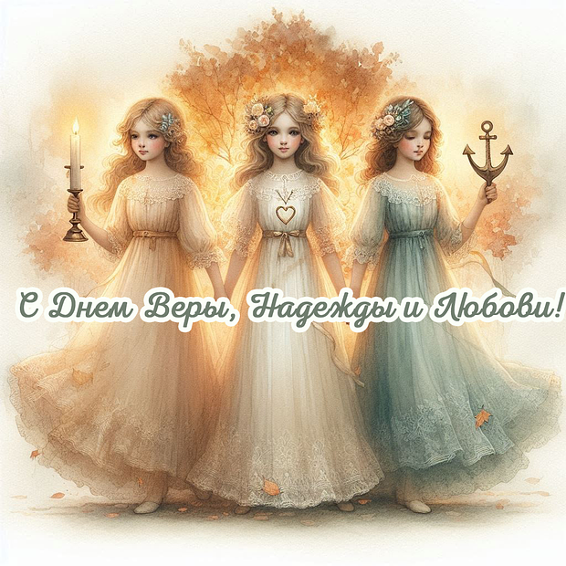 Праздничные открытки ко Дню Веры, Надежды и Любви: более 40 вариантов поздравлений