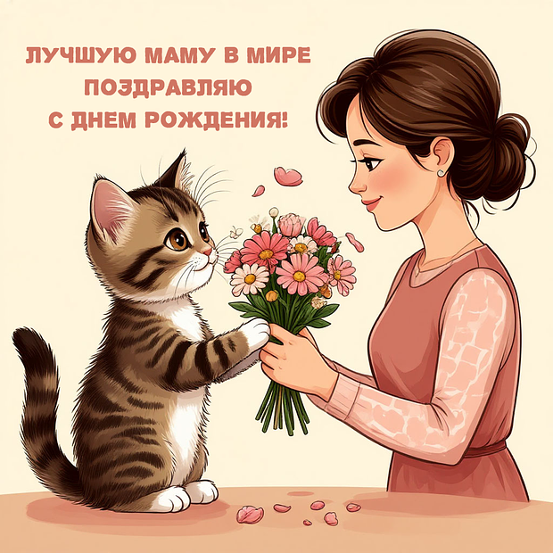 Открытки маме на день рождения: 70+ картинок и поздравлений