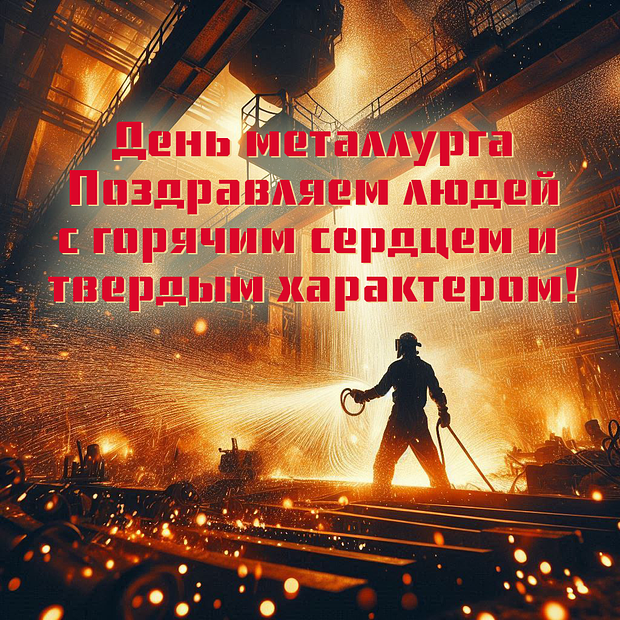 Празднование Дня металлурга: яркие открытки и поздравления для коллег