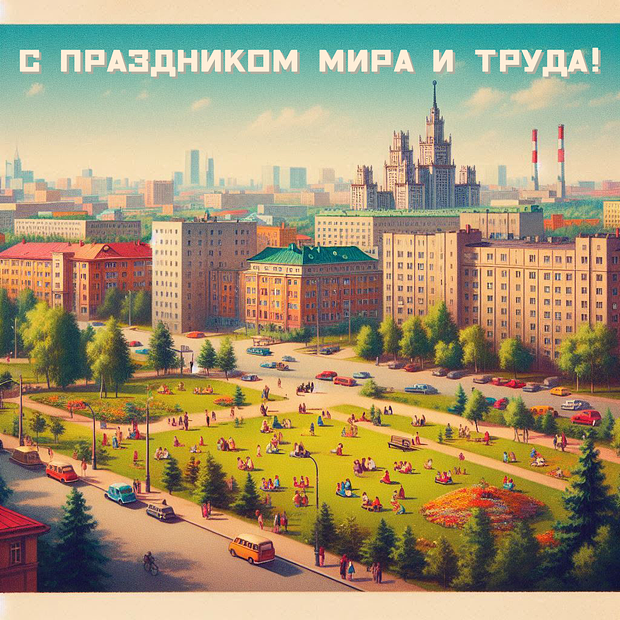 Отметить 1 Мая: 30 современных и советских открыток для поздравления с праздником весны и труда