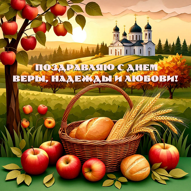 Праздничные открытки ко Дню Веры, Надежды и Любви: более 40 вариантов поздравлений