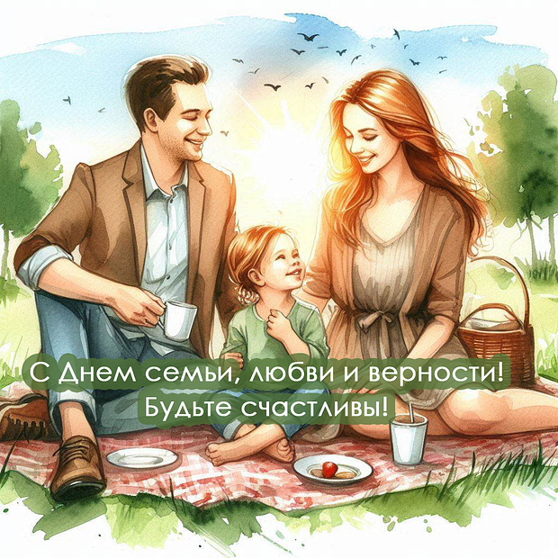 От открыток на День семьи, любви и верности до поздравлений: 70+ уникальных карточек