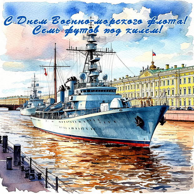 Открытки к Дню ВМФ: более 50 картинок и поздравлений