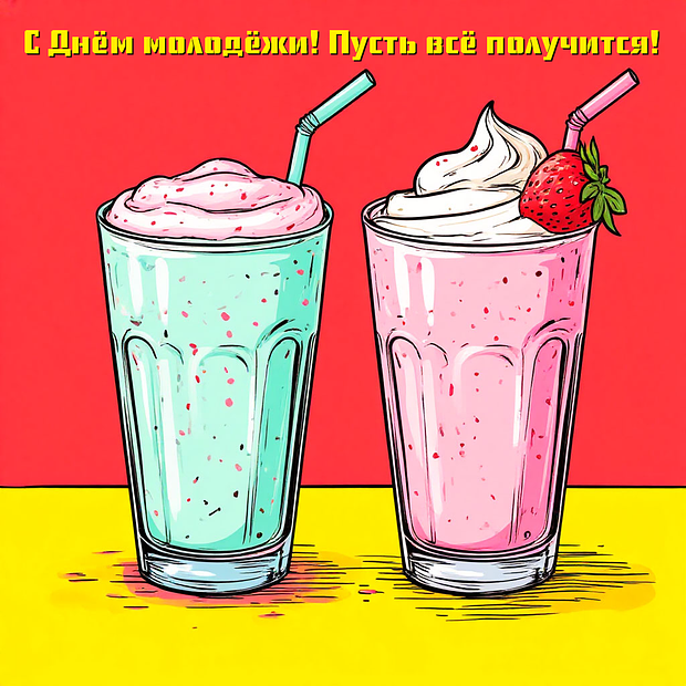 Открытки ко Дню молодежи 2025: более 40 красочных поздравлений