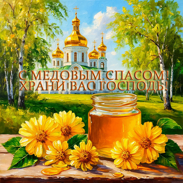 Отворение с Медовым Спасом: более 20 открыток и поздравлений