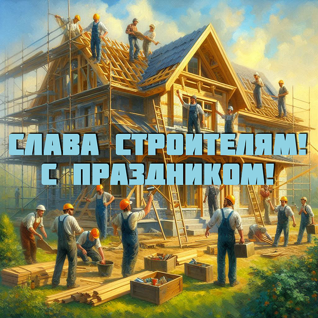 От открыток с Днем строителя: 50+ картинок и поздравлений