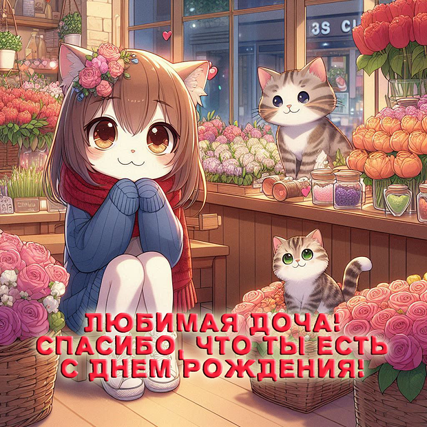 60+ открыток и поздравлений с днем рождения дочери: скачайте бесплатно в хорошем качестве