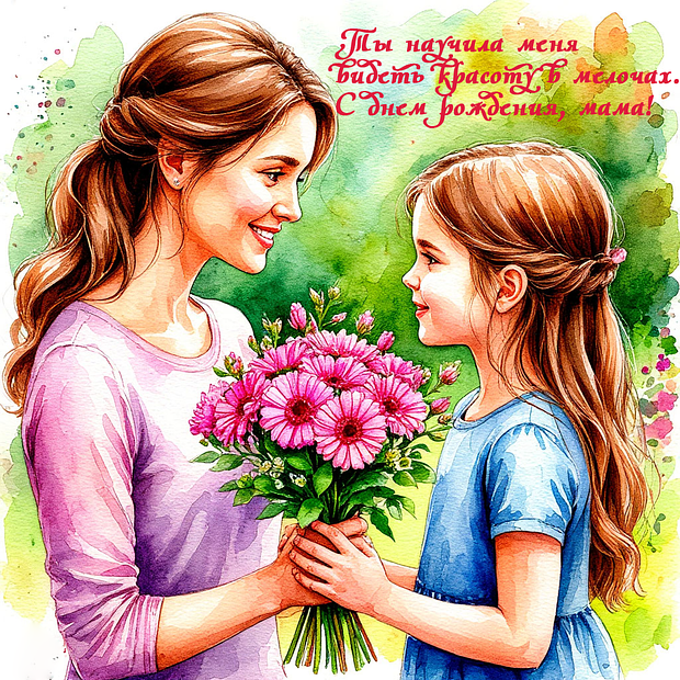 Открытки маме на день рождения: 70+ картинок и поздравлений